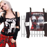 Sid & Nancy Girls Cropped Deviant Distressed / ￥7,200 / SKU: abf429 / Sized: M,L,XL