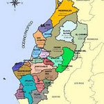 Mapa de la provincia de Manabí.