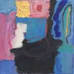 Nr. 83: Botschaft in Gold, 11/2007 Acryl auf Leinwand, 30x30 cm, Privat