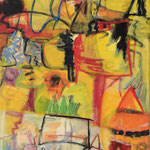 Nr. 38: Ich bin daheim, 10/2001 Acryl auf Leinwand, 50x100 cm 
