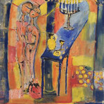 Nr. 69: Tischlein deck dich, 3/1997 Acryl auf Leinwand, 40x50 cm, Privat