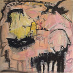 Nr. 75: Es riecht nach Aufbruch, 1/2004 Acryl auf Leinwand, 80x80 cm