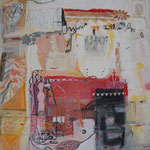 Nr. 197: das leben im rotem Haus, 8/2012 Mischtechnik auf Leinwand, Privat