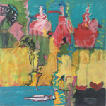Nr. 52: Erdbeebowle im Neuner, 7/2011 Acryl auf Leinwand, 60x60 cm, Privat