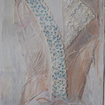 Nr. 102: Etwas in Spitze, Mischtechnik auf Papier, 40x50 cm