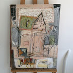 Nr. 58: Schlafendes Haus, 8/2012 Mischtechnik auf Holz, 50x70 cm