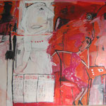Nr. 100: Spiel des Lebens, Acryl auf Leinwand, 140x150 cm, Privat