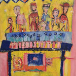 Nr. 69: Tischlein deck dich, 3/1997 Acryl auf Leinwand, 40x50 cm, Privat