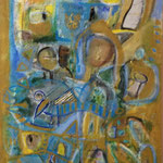 Nr. 18: Morgenerwachen, Acryl auf Holz, 50x77 cm