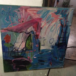 Nr. 37: Ein freier Tag, 6/2000 Acryl auf Leinwand, 80x80 cm, Privat