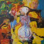 Nr. 4: Tanz des Lebens, 10/2000 Acryl auf Leinwand, 90x200 cm