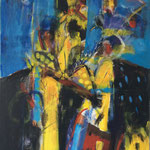 Nr. 55: Sonnenfinsternis, 7/1999 Acryl auf Leinwand,120x90 cm, Privat