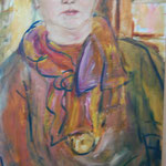 Nr. 19: Selbstporträt, Acryl auf Pappe, 50x76 cm, Privat