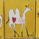 Nr. 88: Tier mit Herz, 3/1997 Acryl auf Leinwand, 24x30 cm Privat