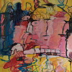 Nr. 73: Auf der Suche, Acryl auf Leinwand, 90x100 cm