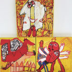 Nr. 95: Drachenfänger, 10/2004 Acryl auf Leinwand, 40x40 cm