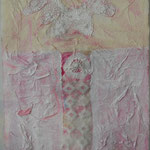 Nr. 102: Etwas in Spitze, Mischtechnik auf Papier, 40x50 cm