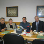 Hermann Silbernagel, Regina Trösch, Erwin Feike und Prof. Dr. Egon Jüttner beim Mittelstandsgespräch (von links)