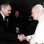 Egon Jüttner mit dem ehemaligen Papst Johannes Paul II