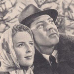 Elżbieta Barszczewska i Aleksander Żabczyński w scenie z filmu Trzy serca 1939