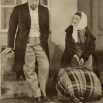 Irena Borowska jako Basia i Bogusław Samborski jako Łopuchin w sztuce Wiśniowy sad ( T. Polski Warszawa 1937 )