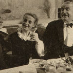 Tadeusz Białoszczyński Elżbieta Barszczewska Roman Dereń w jednej ze scen filmu Dziewczęta z Nowolipek 1937