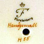 1918 ca.1966 Fürsterberger Porzellanfabrik AG , Blau Unterglasur