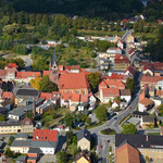 Das Stadtzentrum von oben