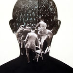 Revolution and Repetition, 2011 - acrylic and collage on wood - cm 59x46