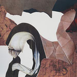 Untitled (Di forma vuota), 2018 . collage on canvas . cm 50x50