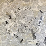 Dal caos al cervello e ritorno 2, 2000 - collage on wood - cm 40x40