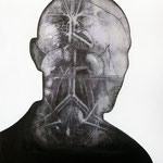 Senza titolo, 2013 - acrylic and collage on canvas - cm 50x40