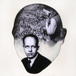 Look Through, 2011 - acrylic and collage on canvas - cm 30x30