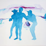 Untitled (Teatro involontario), 2023 . cm 29,6x40,6 . watercolor on paper