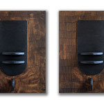 Senza peso, 1993 . antirombo on wood . cm 59x48x11 . each . (Collezione Laudati/Liban - Bologna)