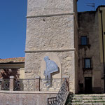 l Museo Sospeso - L'arresto / L'eccitante, 2010 - stainless steel - cm 250x135x20 - Collection Maack Kalenarte Museo all'Aperto d'Arte Contemporanea Torre Civica, Casacalenda (CB) - Italy