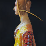 Untitled, 2024 . wood, collage and acrylic on canvas . cm 40x30