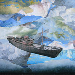 L'altro modo, 2024 . collage on canvas . cm 50x60