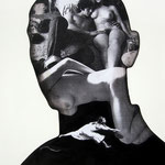 Egemonia della lotta, 2013 - acrylic and collage on canvas- cm 40x30