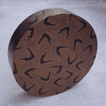 Vuoto immanente / Moneta unica, 1996 . acrylic on wood . cm 120x120x30