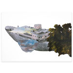 Sogno numero 26, 2025 . acrylic and collage on canvas . cm 35x50