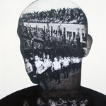 Tutti o nessuno, 2012 - acrylic and collage on wood - cm 61x46,5