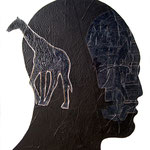 Profilo di città, 2007 . mixed media on wood . cm 40x40