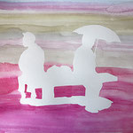 L'attesa (c'era tanto, tanto sangue), 2022 . watercolor on paper . cm 27x33