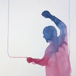La costruzione di un'idea, 2024 . watercolor . cm 38,5x28,3