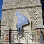 l Museo Sospeso - L'arresto / L'eccitante, 2010 - stainless steel - cm 250x135x20 - Collection Maack Kalenarte Museo all'Aperto d'Arte Contemporanea Torre Civica, Casacalenda (CB) - Italy