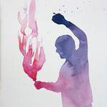 La costruzione di un'idea #2, 2024 . watercolor . cm 38,5x28,3