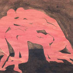 Tuffatori in pausa, 1996 . acrylic on wood