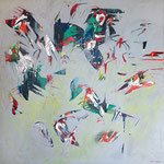Untitled (Teoria del grigio), 1989 - cm 100x100 - acrylic on canvas