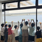 皆んなで太陽光線を当てます